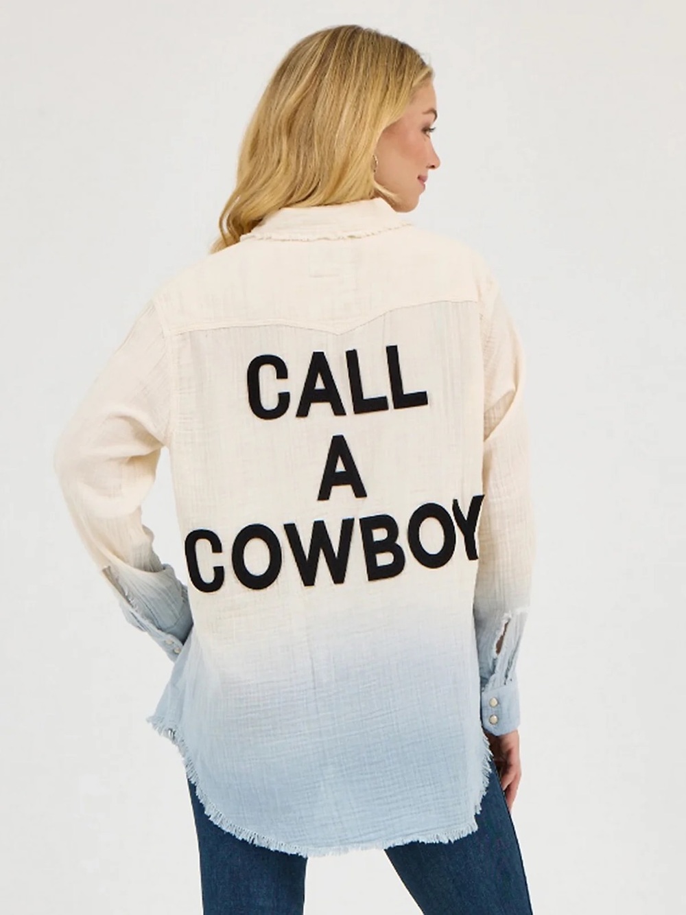 Wrangler Lainey Wilson Ombre 'Call A Cowboy' Button-Down Western Shirt